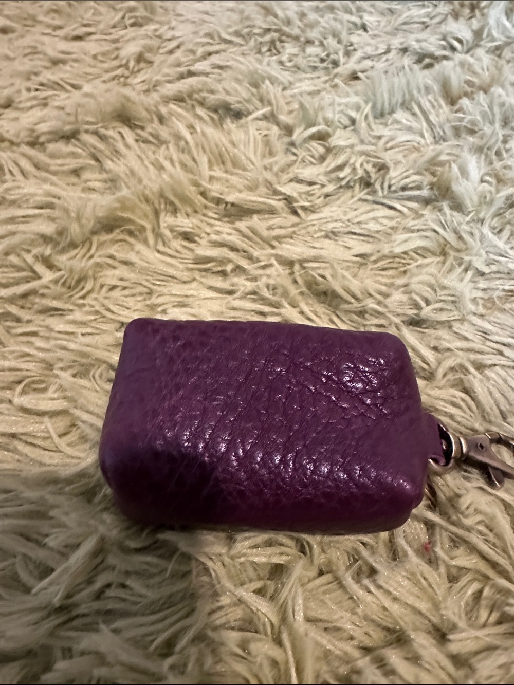 Portland leather mini dopp keychain plum - Picture 2 of 4
